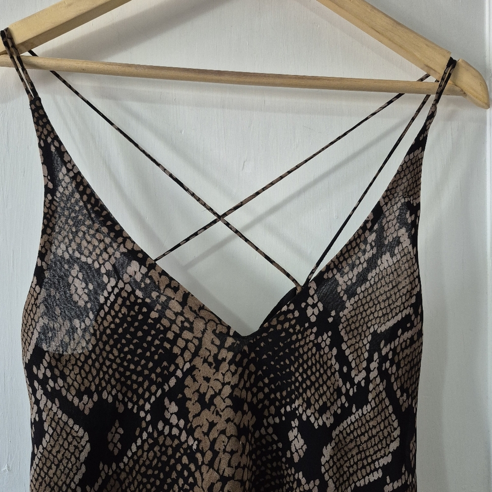 Zara Trf Snake Print Strappy Camisole Tank Top Sz XS NWOT - Picture 5 of 11